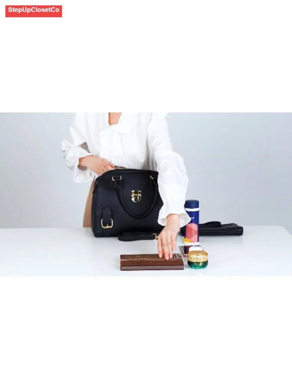 Women's Vegan Leather Satchel Purse Top Handle Work Tote